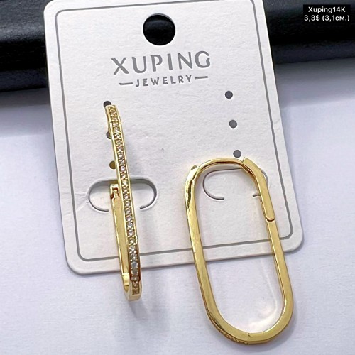 Сережки Xuping14К 10785 (3,1см.)